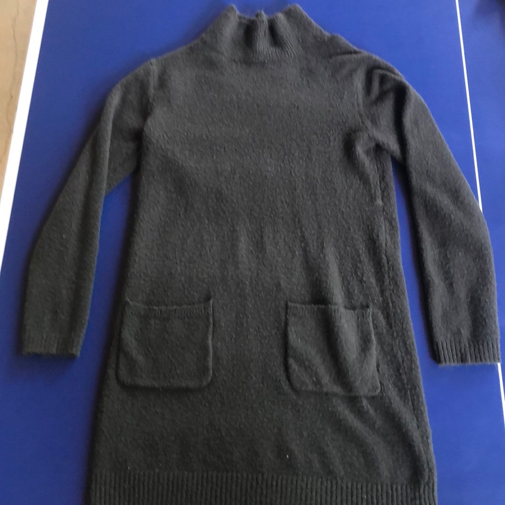 Black wool dress